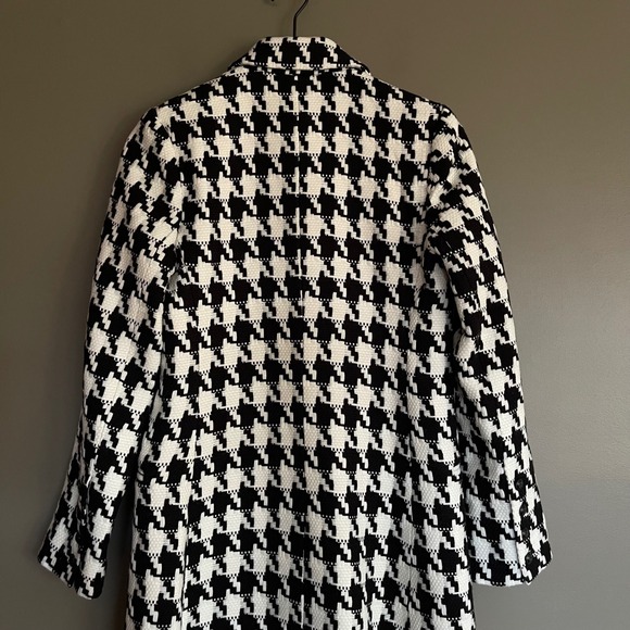 NWT L'AGENCE Xander Single Breasted Coat Black White Size 4 French Chic Academia - Picture 14 of 16
